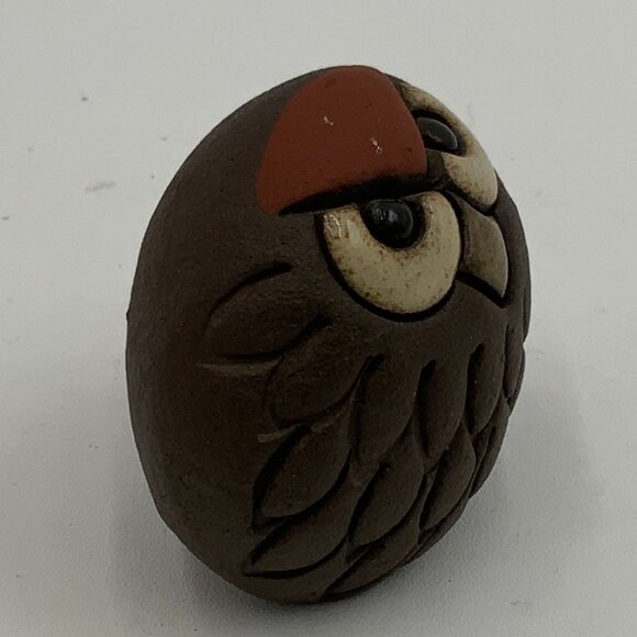 Signed RARE Vintage Marianne SUDA Brown Pottery Ceramic Owl Canada - Picture 4 of 7